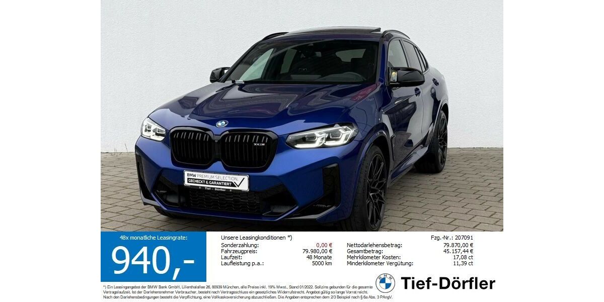 BMW X4 M 8.750 km 77.740 € Marktsteft 97342