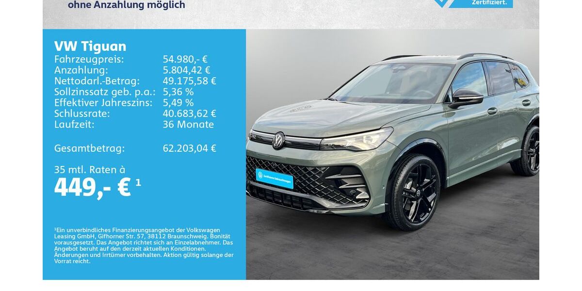 VW Tiguan 9.000 km 54.980 &euro; Kitzingen 97318
