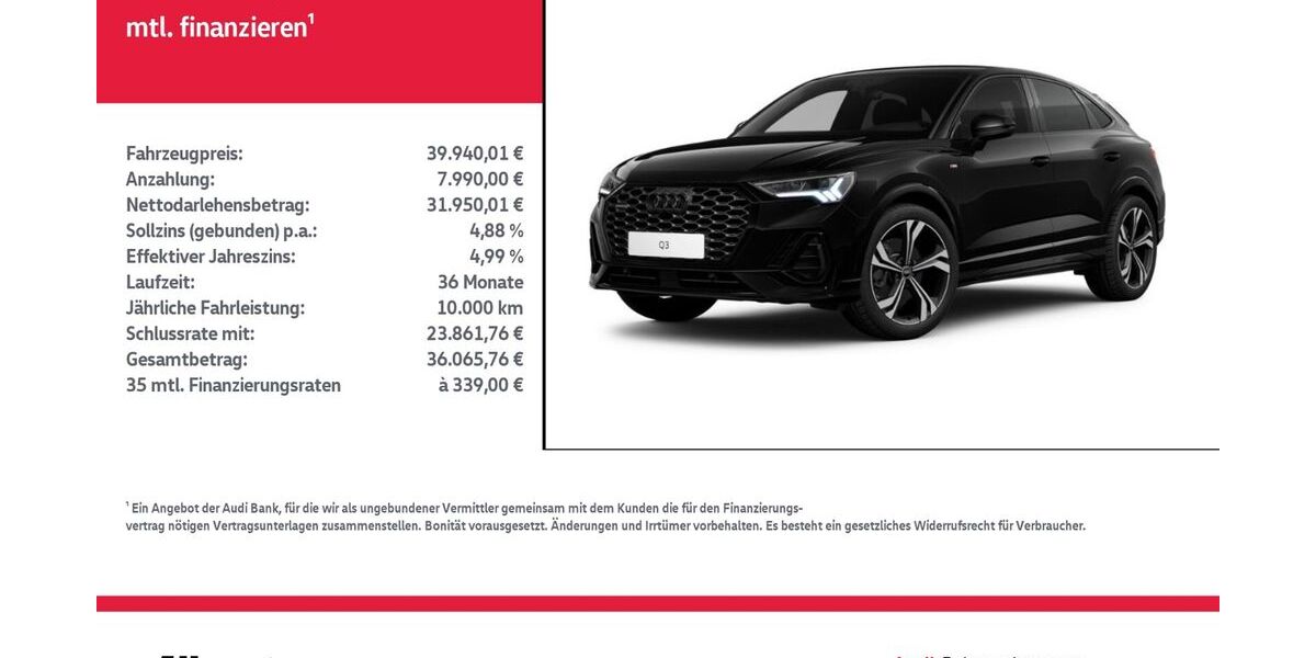 Audi Q3 38.089 km 39.940 &euro; Nordhausen 99734