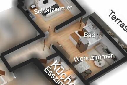 Sofort einziehen: sanierte 2-Zi-Wohnung FBH, Solar & Terrasse 2 zimmer