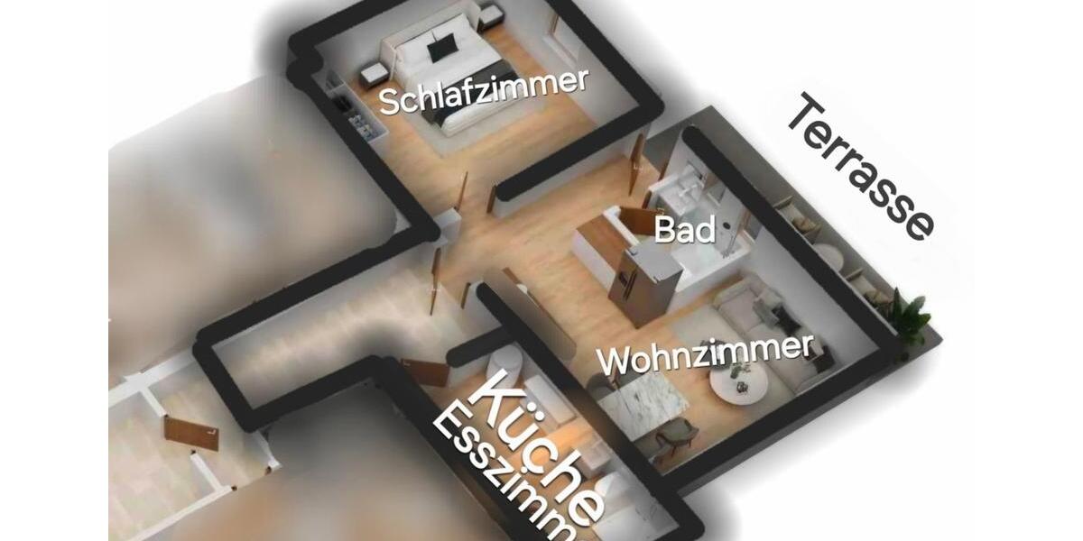 Sofort einziehen: sanierte 2-Zi-Wohnung FBH, Solar & Terrasse 2 zimmer