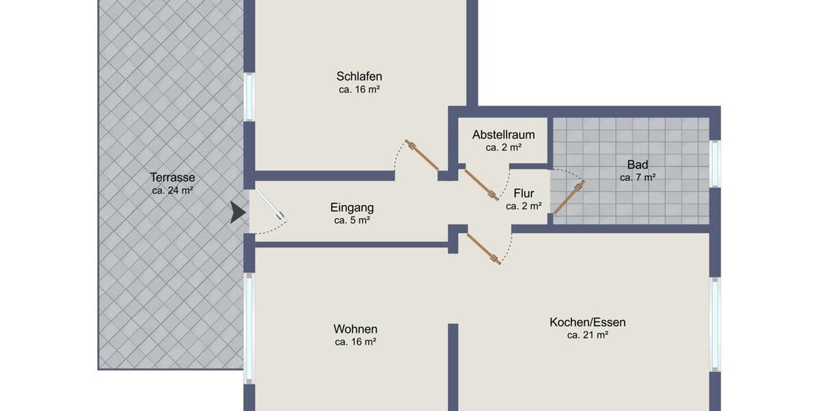 Erdgeschoßwohnung Friesoythe - 2 Zimmer, 77 m&sup2;, 765&euro; | Angebot:26001564