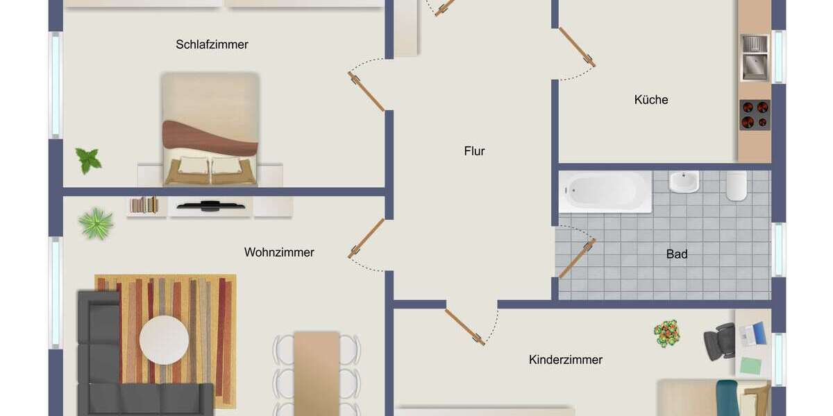 Etagenwohnung Blankenhagen - 3 Zimmer, 60 m&sup2;, 480&euro; | Angebot:26434951