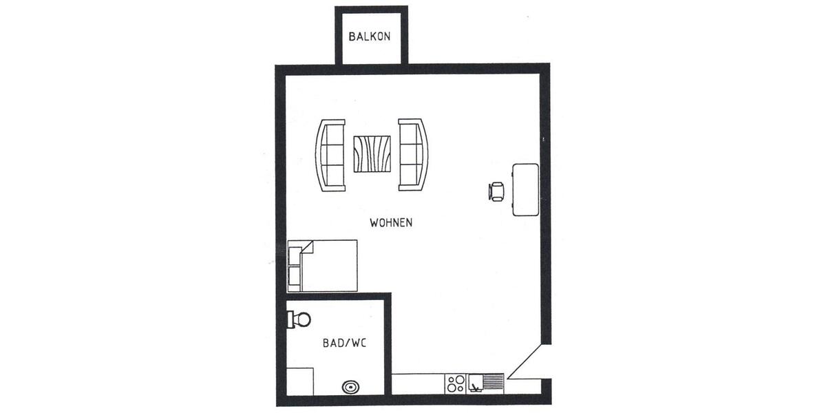 Etagenwohnung Braunschweig Heidberg-Melverode - 1 Zimmer, 23 m&sup2;, 85.000&euro; | Angebot:26996107