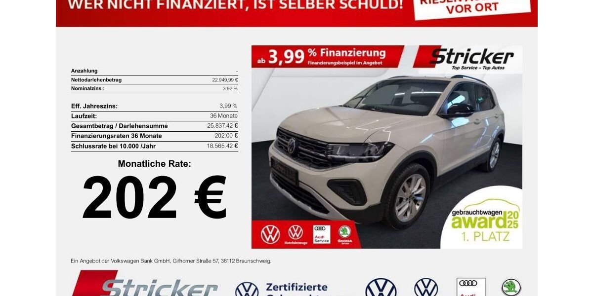 VW T-Cross 20.914 km 22.949 &euro; Horn-Bad Meinberg 32805