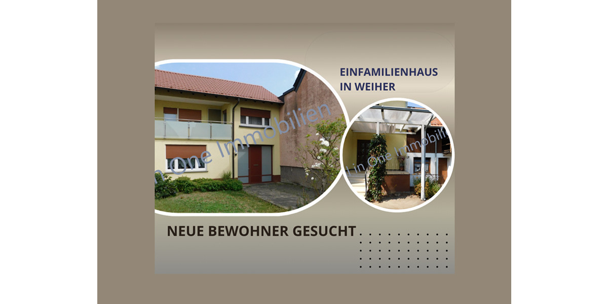 Einfamilienhaus Ubstadt-Weiher Weiher - 6 Zimmer, 125 m&sup2;, 299.000&euro; | Angebot:24504490