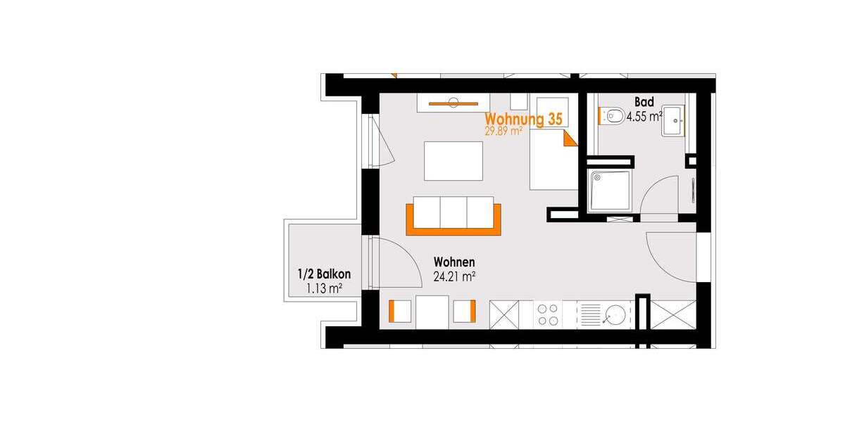Etagenwohnung Füssen Füssen-West - 1 Zimmer, 30 m&sup2;, 195.000&euro; | Angebot:26130642