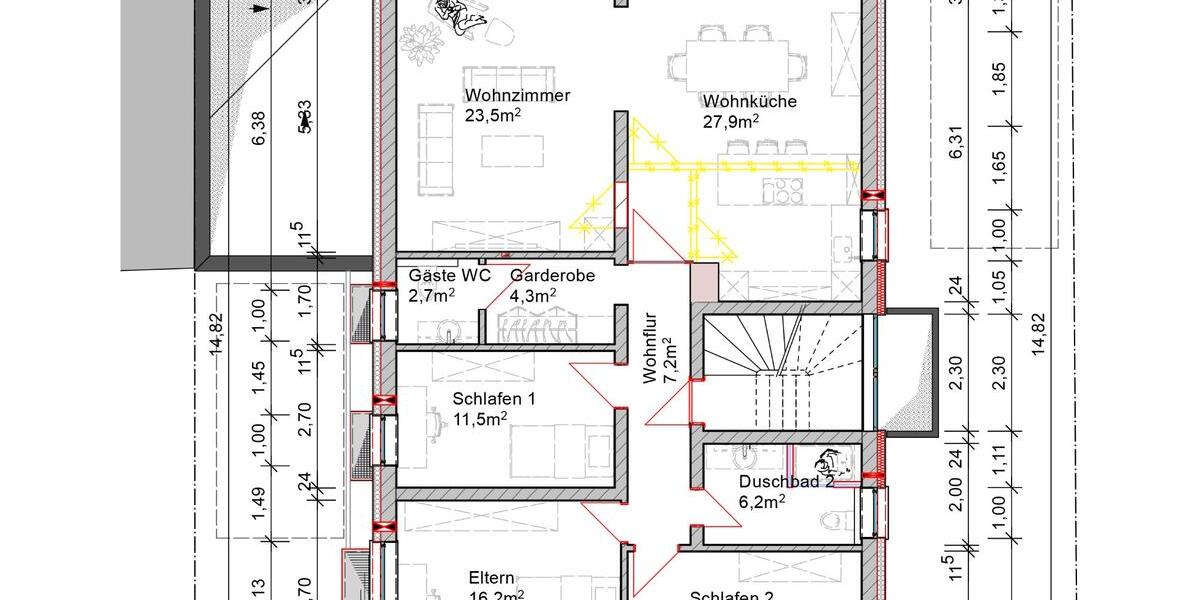 Etagenwohnung Aschaffenburg Gailbach - 4 Zimmer, 117 m&sup2;, 1.590&euro; | Angebot:26305562
