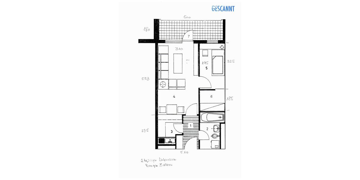 Etagenwohnung Frankfurt am Main Niederrad - 1.5 Zimmer, 44 m&sup2;, 259.000&euro; | Angebot:25080353