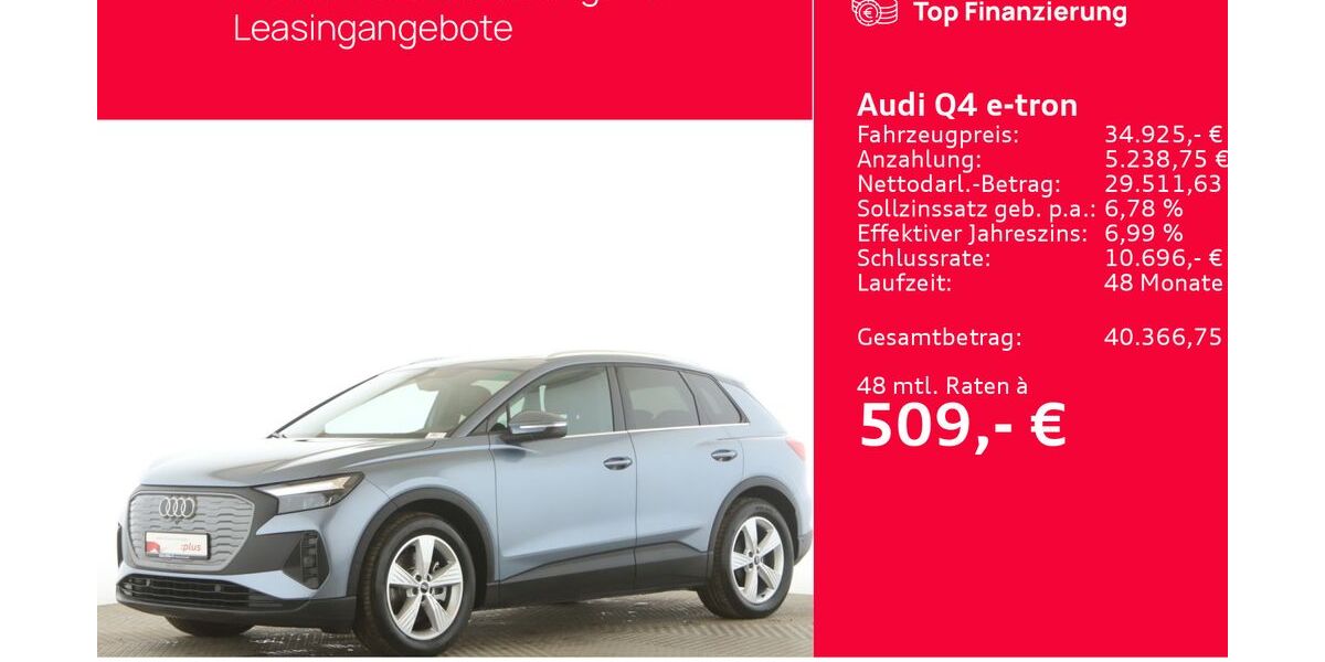Audi Q4 e-tron 33.462 km 34.925 &euro; Seevetal 21217