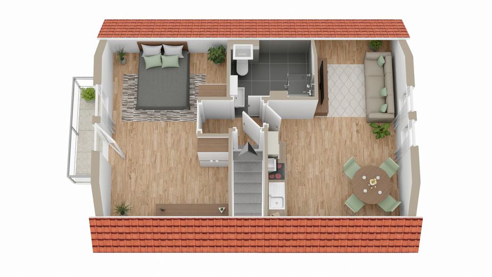 Dachgeschoßwohnung Mosbach - 2 Zimmer, 55 m&sup2;, 800&euro; | Angebot:26041691