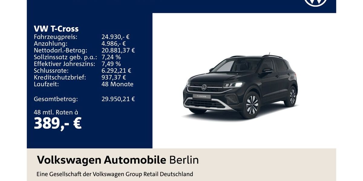 VW T-Cross 13.552 km 24.930 &euro; Berlin 12681