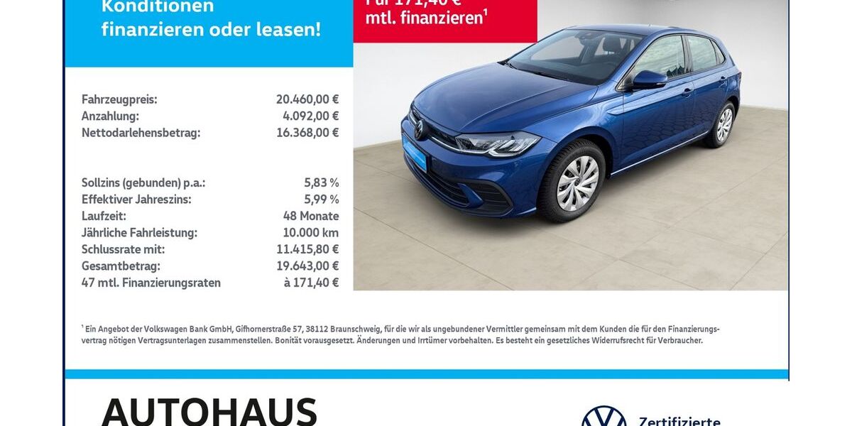 VW Polo 4.785 km 19.990 &euro; Bitterfeld-Wolfen 06749