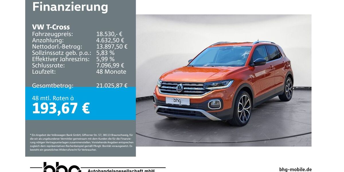 VW T-Cross 34.767 km 18.530 &euro; Freiburg 79115