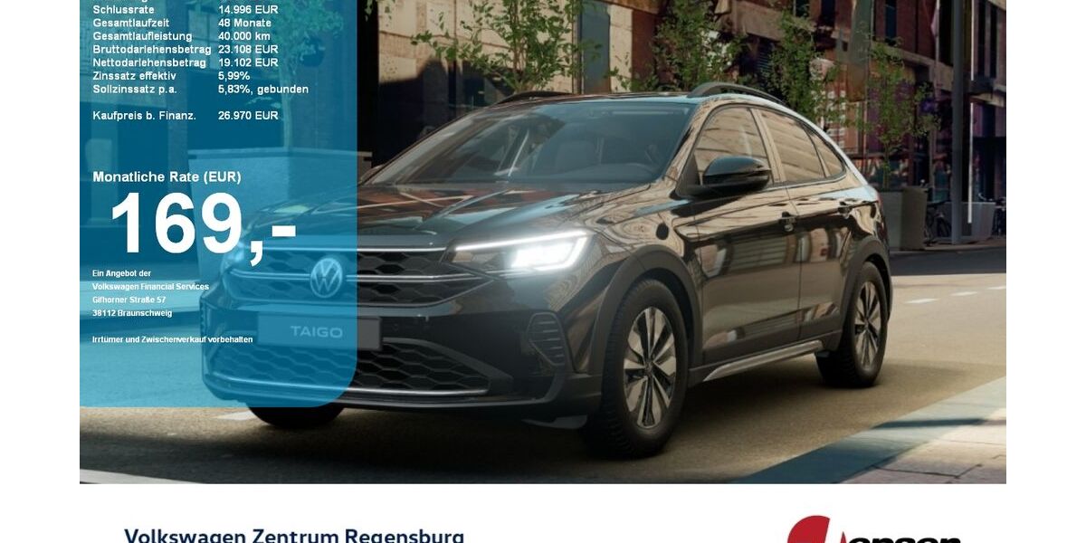 VW Taigo 9.900 km 26.970 &euro; Regensburg 93053