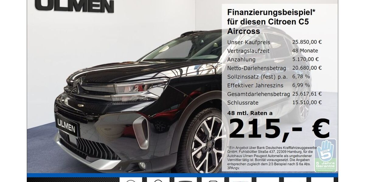 Citroen C5 Aircross 22.436 km 24.850 &euro; Düsseldorf 40233