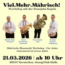 Workshop mit Dunajská Kapela - Basti Jäger & Joni Schied 21.03.2026 Georg-Fink-Halle Gerstetten