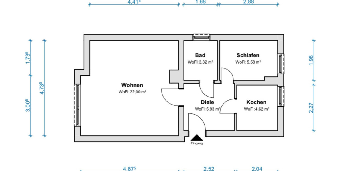 Etagenwohnung Berlin Charlottenburg - 1 Zimmer, 42 m&sup2;, 235.000&euro; | Angebot:26346571