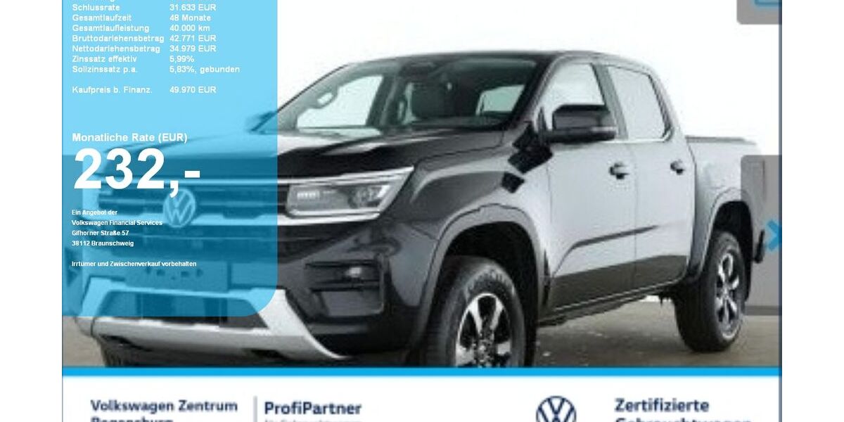 VW Amarok 11.100 km 49.970 &euro; Regensburg 93053