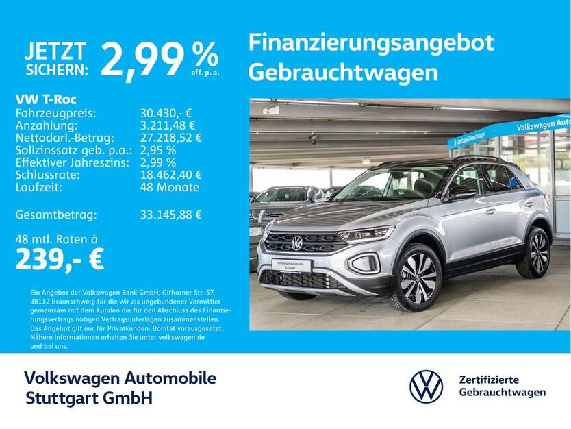 VW T-Roc 25.380 km 29.930 € Stuttgart-Wangen 70188