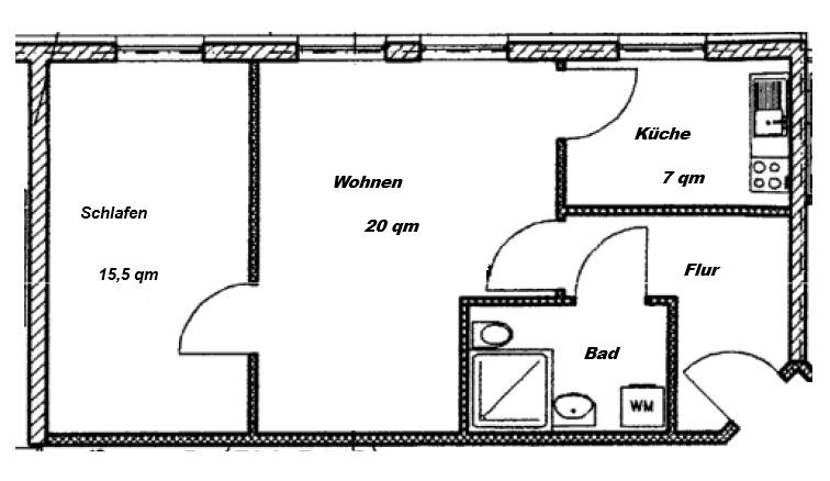  Machern am Schloss sonnige 2 Zimmer Aufzug im Haus zimmer
