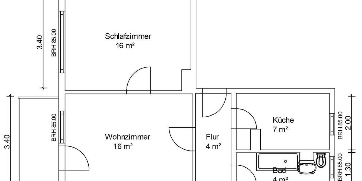 Etagenwohnung Zwickau Eckersbach - 2 Zimmer, 49 m&sup2;, 343&euro; | Angebot:26218249