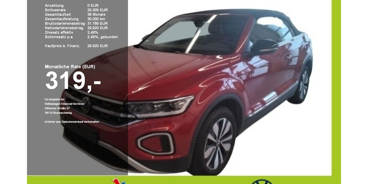 VW T-Roc 7.271 km 26.300 &euro; Mainburg 84048