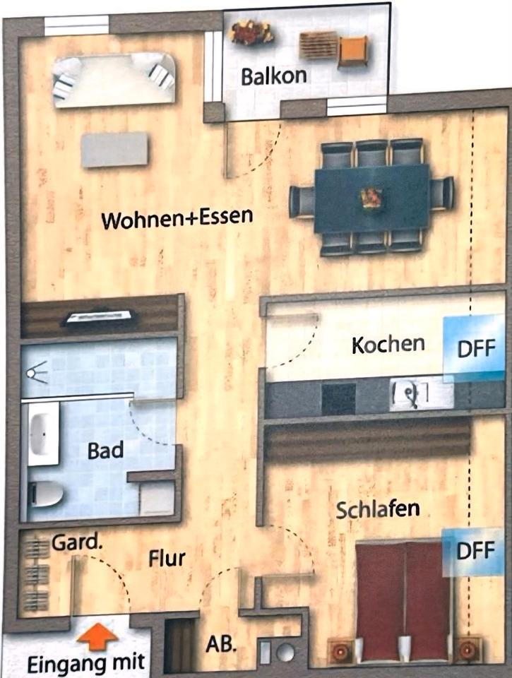 Neuenstadt: Moderne 2,5-Zi.-Wohnung m. Balkon, Top-Lage, Stellpl. zimmer