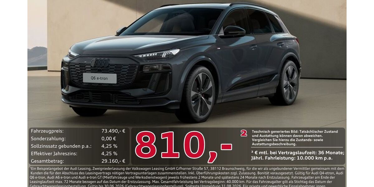 Audi Q6 e-tron 12.660 km 73.490 &euro; Ingolstadt 85057