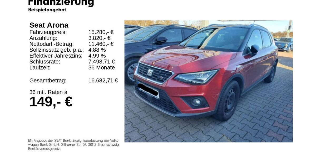 Seat Arona 73.950 km 14.980 &euro; Gifhorn 38518