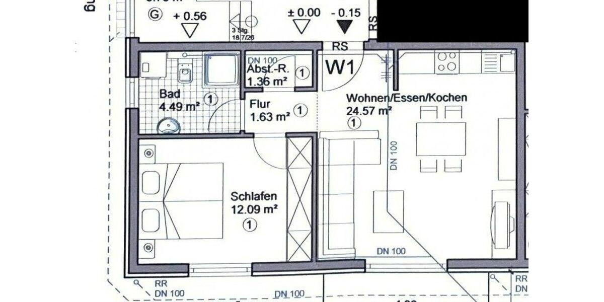 Erdgeschoßwohnung Perl - 3 Zimmer, 50 m&sup2;, 159.900&euro; | Angebot:26818175