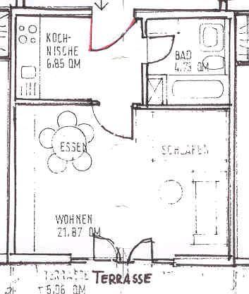 Erdgeschoßwohnung Wilsdruff - 1 Zimmer, 36 m&sup2;, 428&euro; | Angebot:24963685