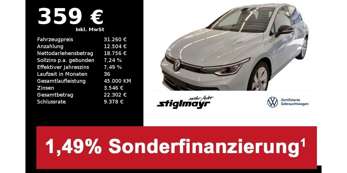VW Golf 12.969 km 31.260 &euro; Schrobenhausen 86529