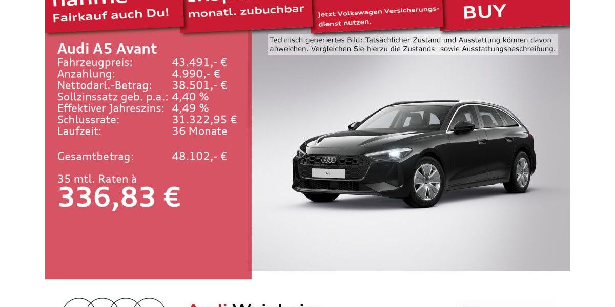 Audi A5 25.443 km 43.491 € Weinheim 69469