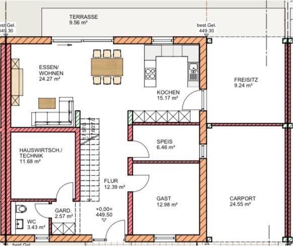 Doppelhaushälfte Au in der Hallertau - 6 Zimmer, 180 m&sup2;, 2.000&euro; | Angebot:26658592