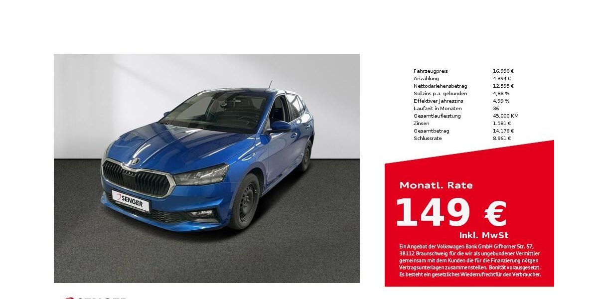 Skoda Fabia 45.750 km 16.990 &euro; Bad Oldesloe 23843