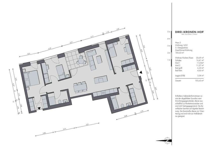 Wohnung zum Kaufen in Tuttlingen 518.200 € 103.63 m²