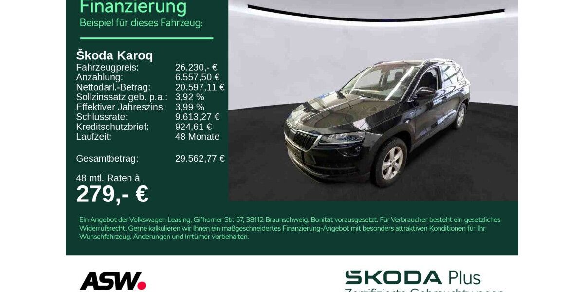 Skoda Karoq 55.500 km 26.230 &euro; Weinsberg 74189