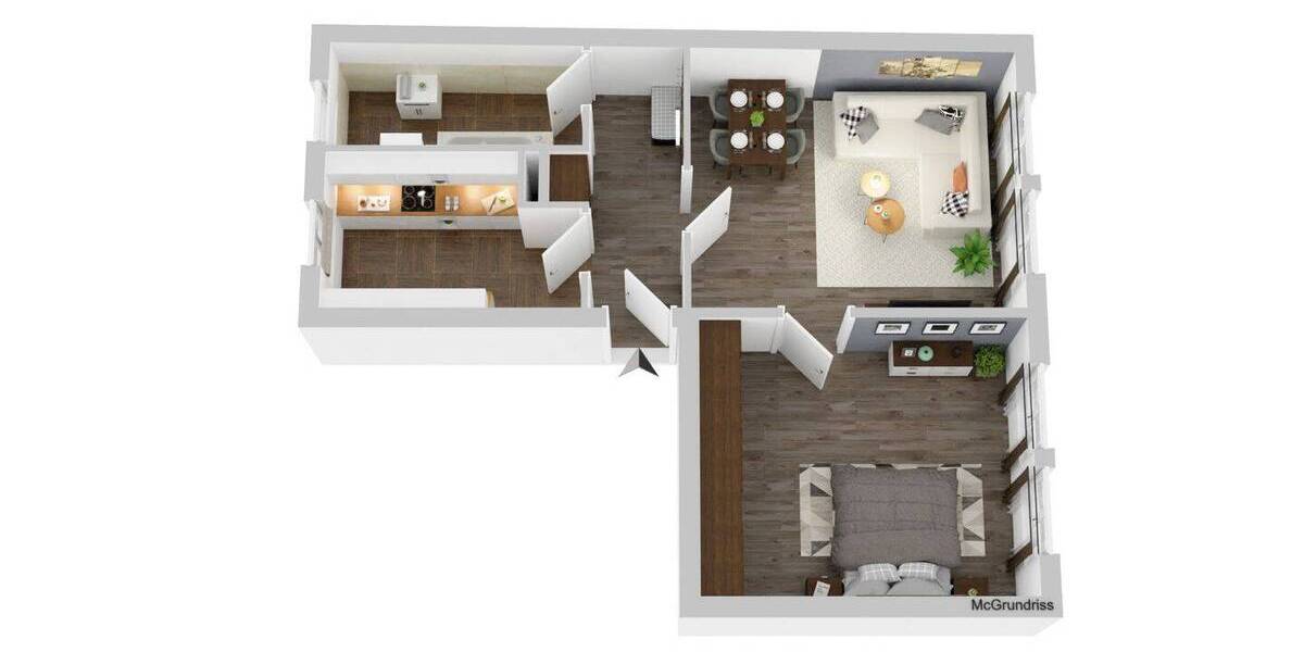 Etagenwohnung Zwickau Eckersbach - 2 Zimmer, 50 m&sup2;, 290&euro; | Angebot:26700075