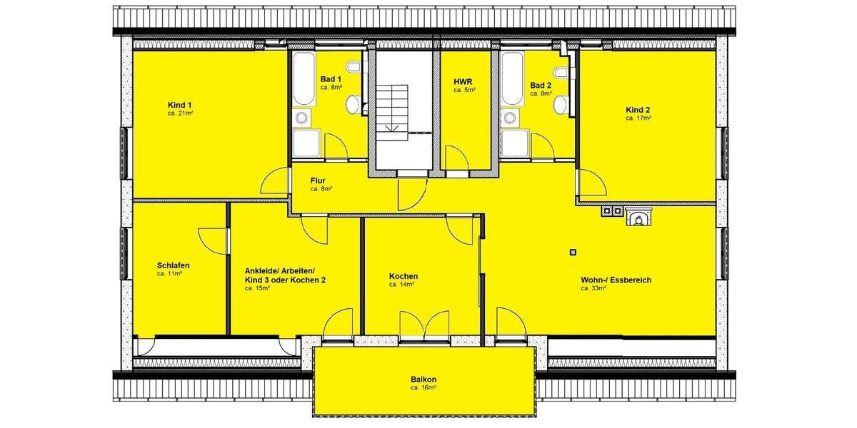 Dachgeschoßwohnung Wismar Altstadt - 5 Zimmer, 144 m&sup2;, 1.700&euro; | Angebot:24361703