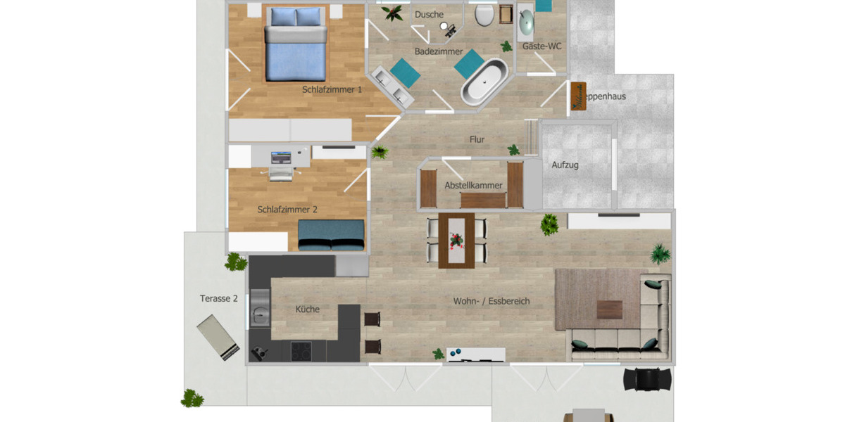 Exklusives Penthouse mit 3,5 Zimmer und Dachterasse in Besigheim 3.5 zimmer