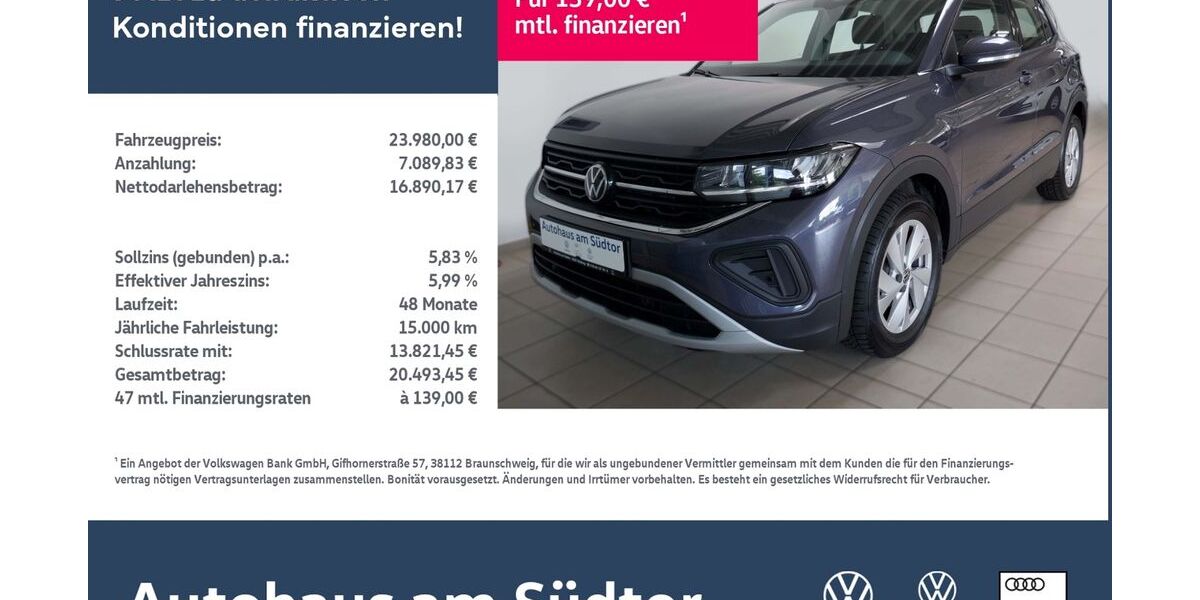 VW T-Cross 10.000 km 23.980 &euro; Rietberg 33397