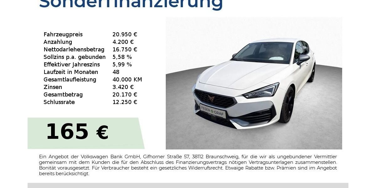 Cupra Leon 41.900 km 20.950 &euro; Schwabach 91126