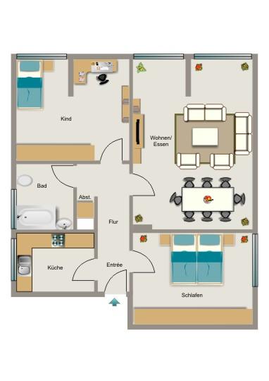 Demnächst frei! 3-Zimmer-Wohnung in Oer-Erkenschwick Groß-Erkenschwick 3.5 zimmer