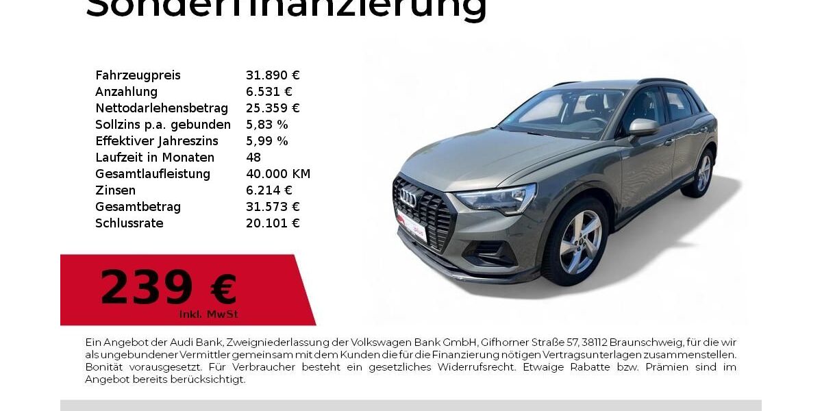 Audi Q3 14.699 km 31.890 &euro; Dessau-Roßlau 06844