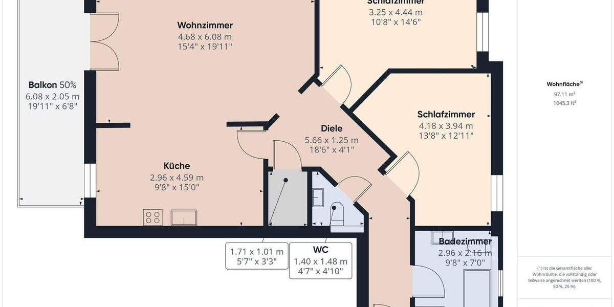 Etagenwohnung Schweich - 3 Zimmer, 99 m&sup2;, 330.000&euro; | Angebot:25733793