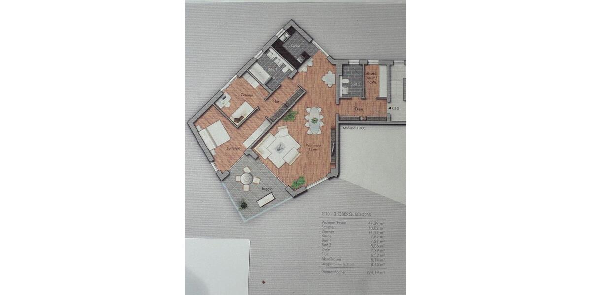 Etagenwohnung Ettlingen - 3 Zimmer, 124 m&sup2;, 1.700&euro; | Angebot:26362686