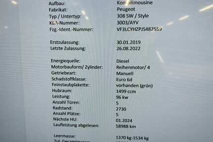 Peugeot 308 60.000 km 11.900 &euro; Neuss 41466