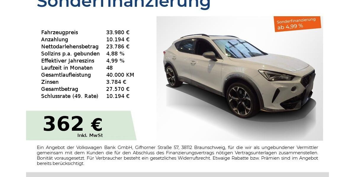 Cupra Formentor 20.550 km 33.980 &euro; Nürnberg 90441