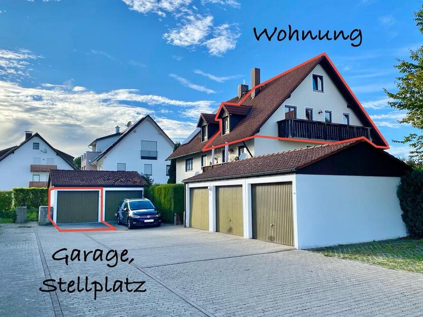 3-Zimmer-Wohnung, ca. 60 qm, Balkon, Garten, Garage, 1150€ + Nk